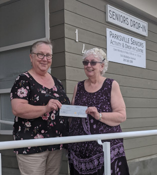 Parksville Seniors Centre Rebound Cheque.